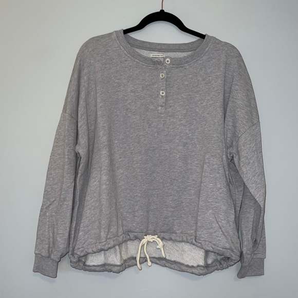 AE fleece clinched Henley sweatshirt - Picture 2 of 7